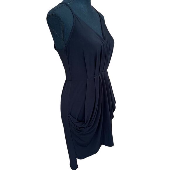 BCBGeneration Black Drape Spaghetti Strap Drape Pocket Dress Size XS - Picture 6 of 7